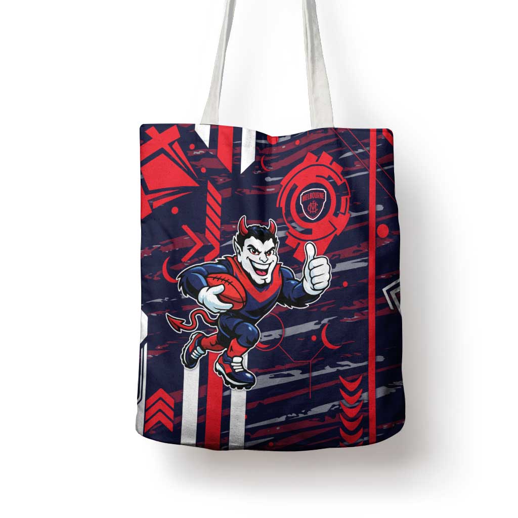 Melbourne Demons Tote Bag Mascot Cartoon Football Illustration Style