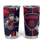 Melbourne Demons Tumbler Cup Mascot Cartoon Football Illustration Style
