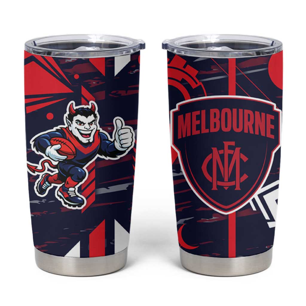 Melbourne Demons Tumbler Cup Mascot Cartoon Football Illustration Style