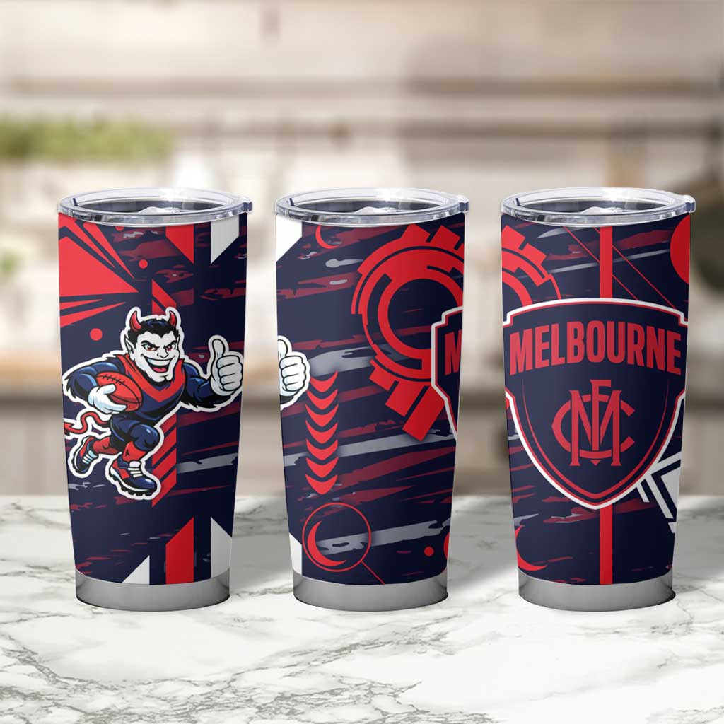 Melbourne Demons Tumbler Cup Mascot Cartoon Football Illustration Style