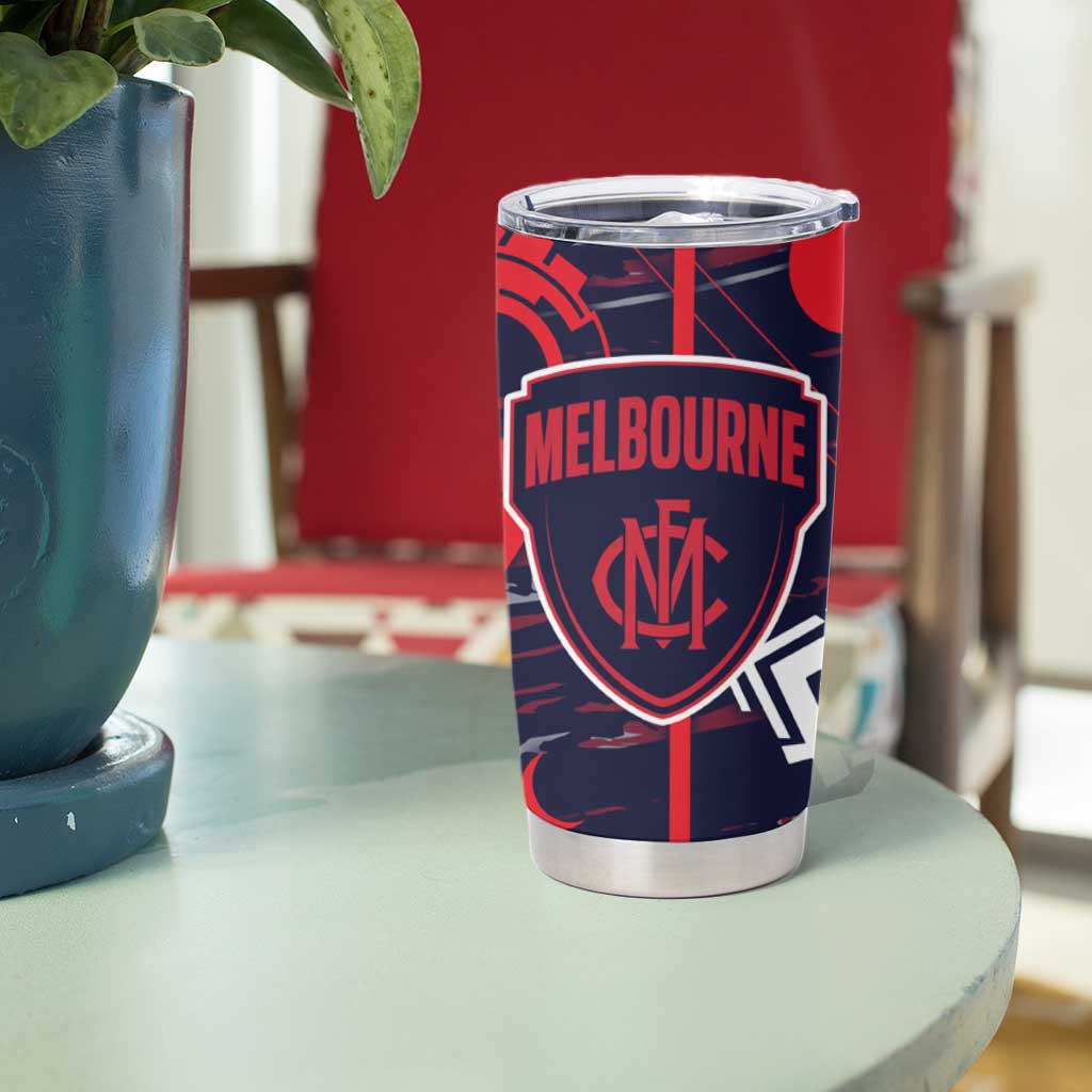 Melbourne Demons Tumbler Cup Mascot Cartoon Football Illustration Style