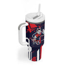 Melbourne Demons Tumbler With Handle Mascot Cartoon Football Illustration Style