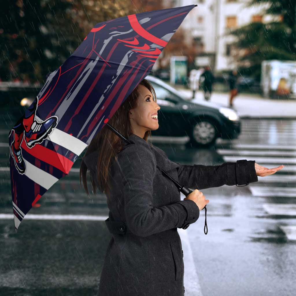Melbourne Demons Umbrella Mascot Cartoon Football Illustration Style