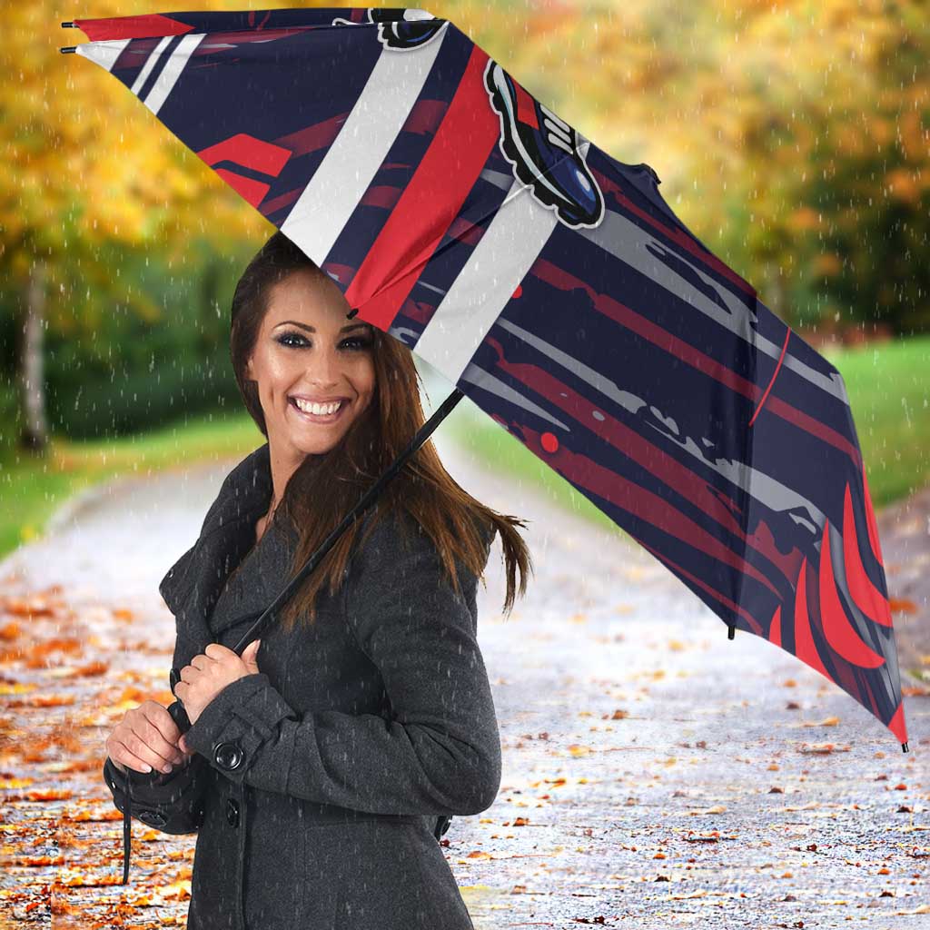 Melbourne Demons Umbrella Mascot Cartoon Football Illustration Style