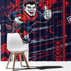Melbourne Demons Window Curtain Mascot Cartoon Football Illustration Style