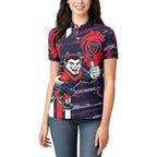 Melbourne Demons Women Polo Shirt Mascot Cartoon Football Illustration Style