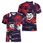 Melbourne Demons Women V-Neck T-Shirt Mascot Cartoon Football Illustration Style