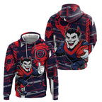 Melbourne Demons Zip Hoodie Mascot Cartoon Football Illustration Style