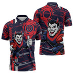 Melbourne Demons Zipper Polo Shirt Mascot Cartoon Football Illustration Style