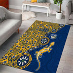 Parramatta Eels NAIDOC Week 2026 Area Rug Aboriginal Lizard Dot Painting - 50 Years of Deadly