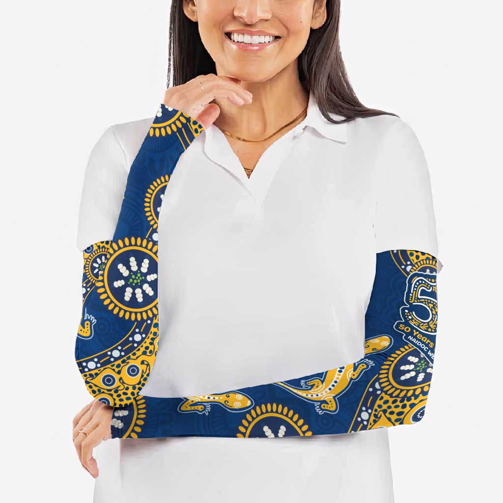 Parramatta Eels NAIDOC Week 2026 Arm Sleeves Aboriginal Lizard Dot Painting - 50 Years of Deadly
