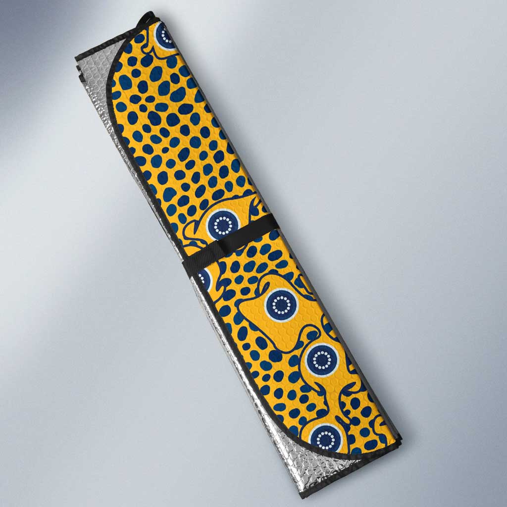Parramatta Eels NAIDOC Week 2026 Auto Sun Shade Aboriginal Lizard Dot Painting - 50 Years of Deadly