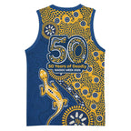 Parramatta Eels NAIDOC Week 2026 Basketball Jersey Aboriginal Lizard Dot Painting - 50 Years of Deadly