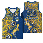 Parramatta Eels NAIDOC Week 2026 Basketball Jersey Aboriginal Lizard Dot Painting - 50 Years of Deadly