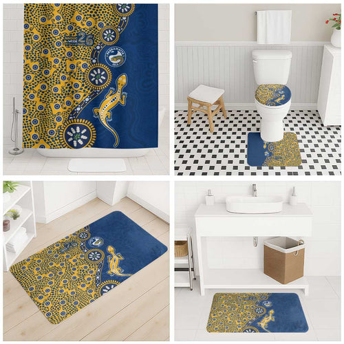 Parramatta Eels NAIDOC Week 2026 Bathroom Set Aboriginal Lizard Dot Painting - 50 Years of Deadly