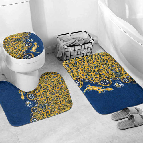 Parramatta Eels NAIDOC Week 2026 Bathroom Set Aboriginal Lizard Dot Painting - 50 Years of Deadly