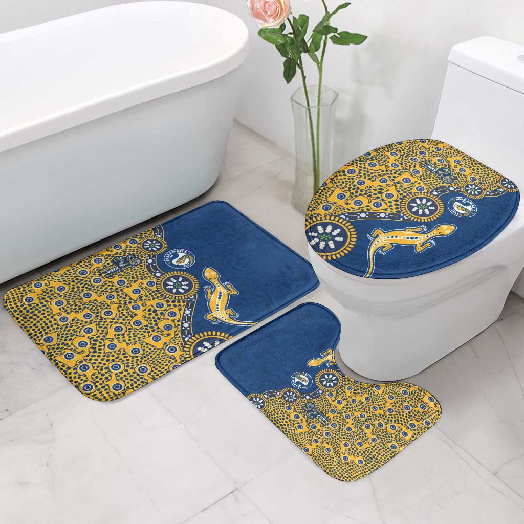 Parramatta Eels NAIDOC Week 2026 Bathroom Set Aboriginal Lizard Dot Painting - 50 Years of Deadly