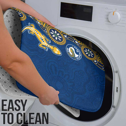 Parramatta Eels NAIDOC Week 2026 Bathroom Set Aboriginal Lizard Dot Painting - 50 Years of Deadly
