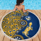 Parramatta Eels NAIDOC Week 2026 Beach Blanket Aboriginal Lizard Dot Painting - 50 Years of Deadly