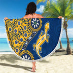 Parramatta Eels NAIDOC Week 2026 Beach Blanket Aboriginal Lizard Dot Painting - 50 Years of Deadly