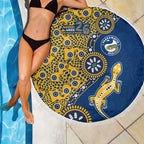 Parramatta Eels NAIDOC Week 2026 Beach Blanket Aboriginal Lizard Dot Painting - 50 Years of Deadly