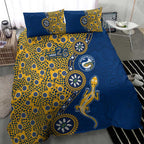 Parramatta Eels NAIDOC Week 2026 Bedding Set Aboriginal Lizard Dot Painting - 50 Years of Deadly