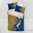 Parramatta Eels NAIDOC Week 2026 Bedding Set Aboriginal Lizard Dot Painting - 50 Years of Deadly