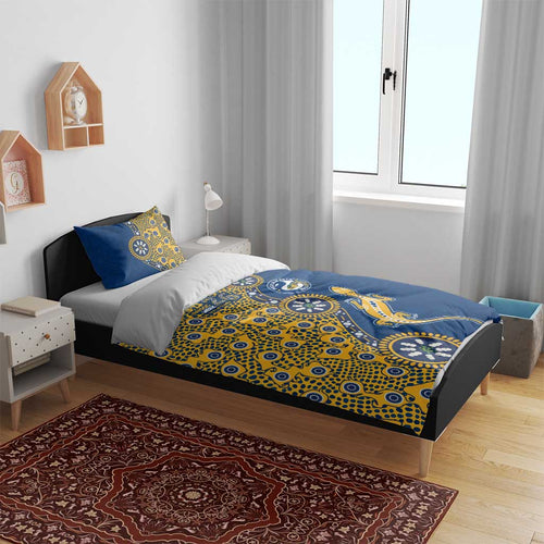 Parramatta Eels NAIDOC Week 2026 Bedding Set Aboriginal Lizard Dot Painting - 50 Years of Deadly