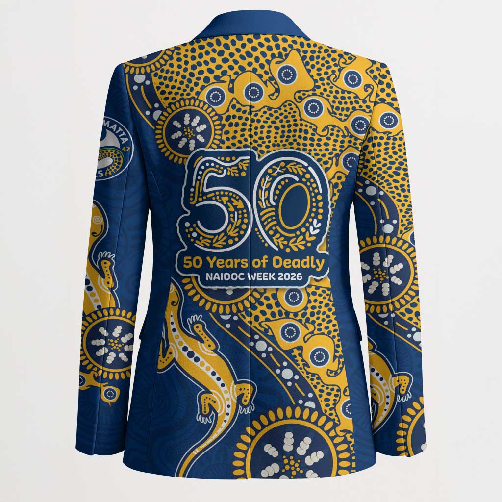 Parramatta Eels NAIDOC Week 2026 Blazer Aboriginal Lizard Dot Painting - 50 Years of Deadly