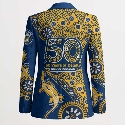 Parramatta Eels NAIDOC Week 2026 Blazer Aboriginal Lizard Dot Painting - 50 Years of Deadly