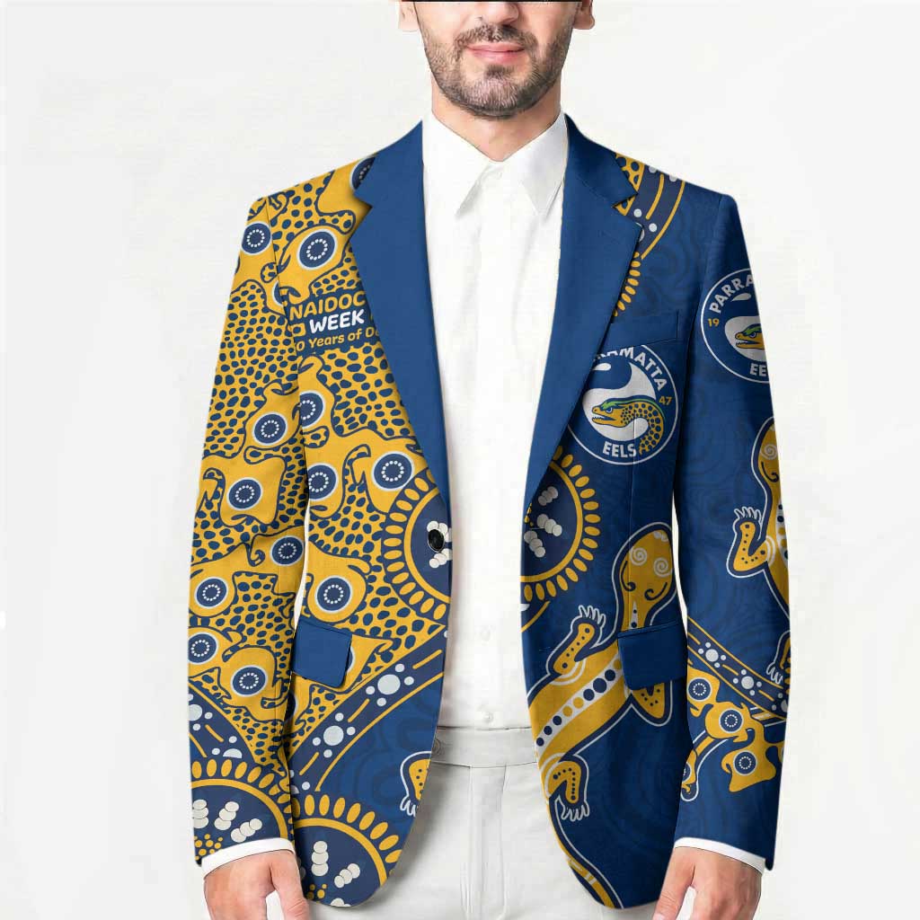 Parramatta Eels NAIDOC Week 2026 Blazer Aboriginal Lizard Dot Painting - 50 Years of Deadly