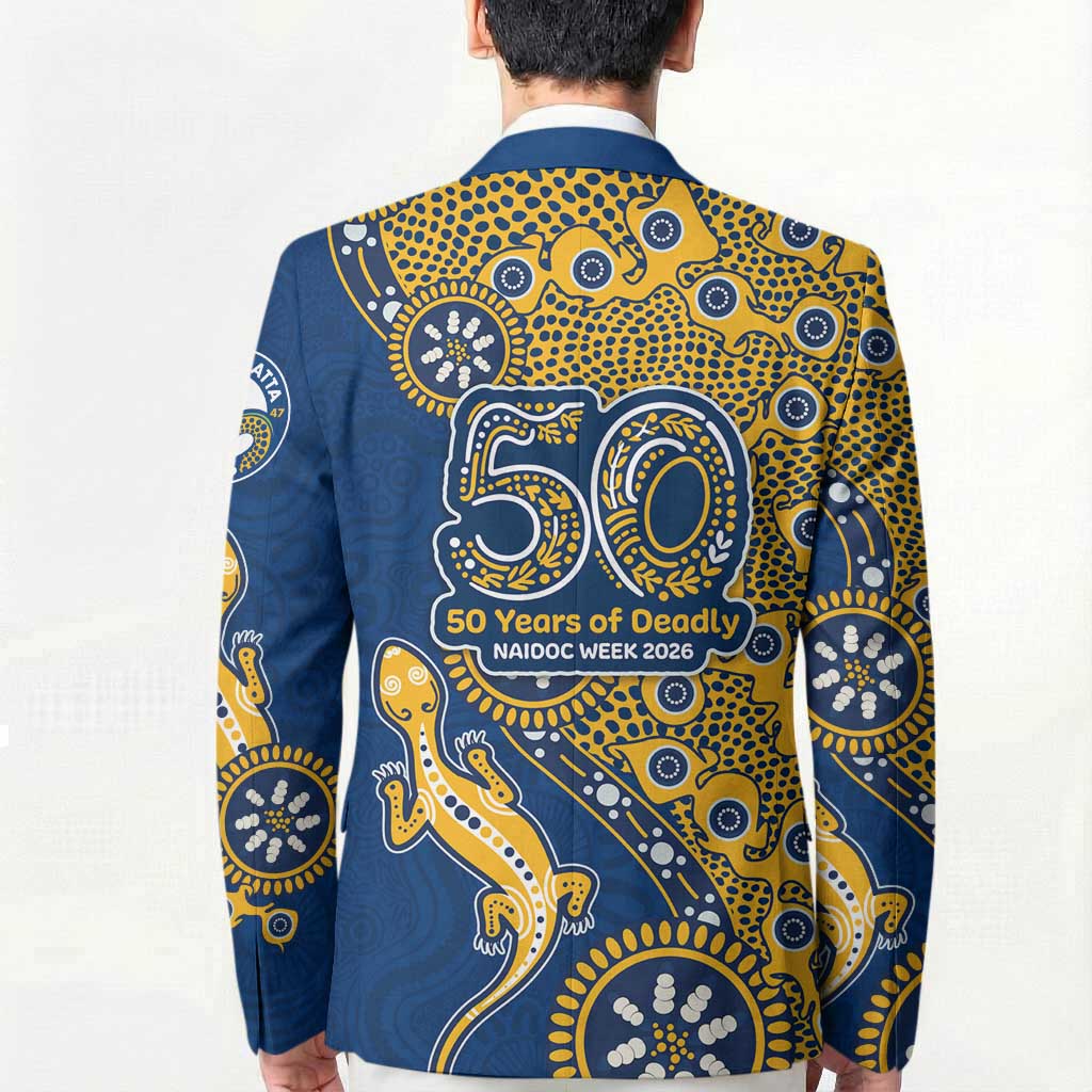 Parramatta Eels NAIDOC Week 2026 Blazer Aboriginal Lizard Dot Painting - 50 Years of Deadly