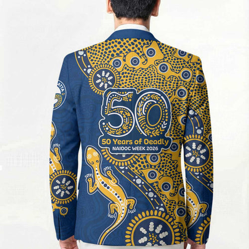 Parramatta Eels NAIDOC Week 2026 Blazer Aboriginal Lizard Dot Painting - 50 Years of Deadly