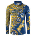 Parramatta Eels NAIDOC Week 2026 Button Sweatshirt Aboriginal Lizard Dot Painting - 50 Years of Deadly