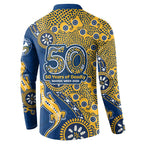 Parramatta Eels NAIDOC Week 2026 Button Sweatshirt Aboriginal Lizard Dot Painting - 50 Years of Deadly