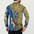Parramatta Eels NAIDOC Week 2026 Button Sweatshirt Aboriginal Lizard Dot Painting - 50 Years of Deadly
