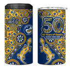 Parramatta Eels NAIDOC Week 2026 4 in 1 Can Cooler Tumbler Aboriginal Lizard Dot Painting - 50 Years of Deadly