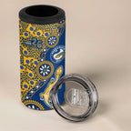 Parramatta Eels NAIDOC Week 2026 4 in 1 Can Cooler Tumbler Aboriginal Lizard Dot Painting - 50 Years of Deadly