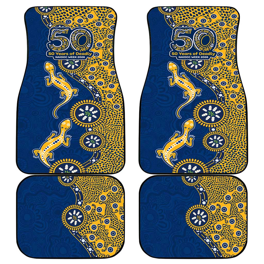 Parramatta Eels NAIDOC Week 2026 Car Mats Aboriginal Lizard Dot Painting - 50 Years of Deadly