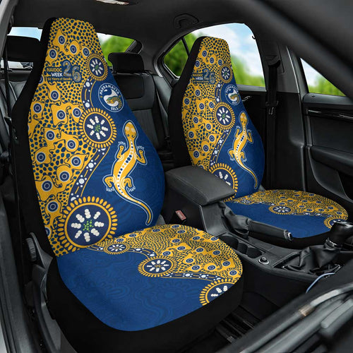 Parramatta Eels NAIDOC Week 2026 Car Seat Cover Aboriginal Lizard Dot Painting - 50 Years of Deadly