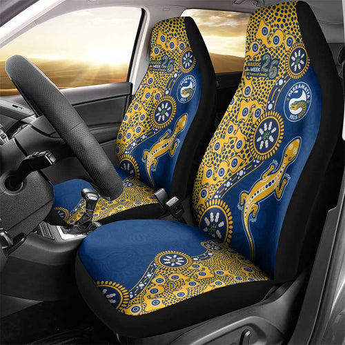 Parramatta Eels NAIDOC Week 2026 Car Seat Cover Aboriginal Lizard Dot Painting - 50 Years of Deadly