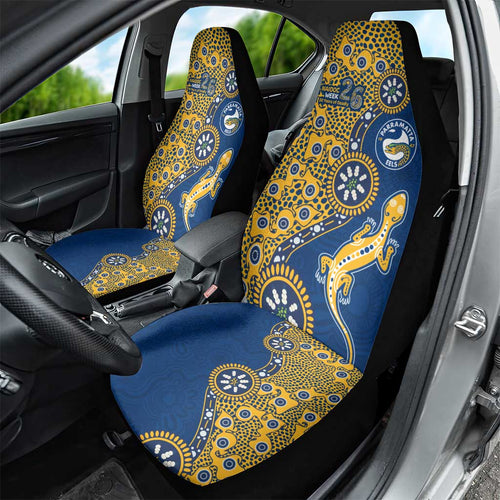 Parramatta Eels NAIDOC Week 2026 Car Seat Cover Aboriginal Lizard Dot Painting - 50 Years of Deadly