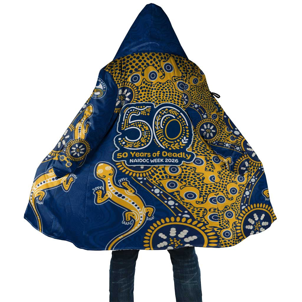 Parramatta Eels NAIDOC Week 2026 Cloak Aboriginal Lizard Dot Painting - 50 Years of Deadly