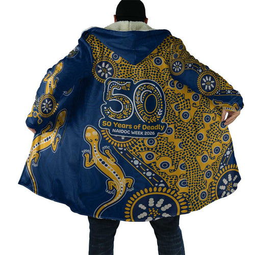 Parramatta Eels NAIDOC Week 2026 Cloak Aboriginal Lizard Dot Painting - 50 Years of Deadly