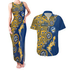 Parramatta Eels NAIDOC Week 2026 Couples Matching Tank Maxi Dress and Hawaiian Shirt Aboriginal Lizard Dot Painting - 50 Years of Deadly