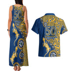 Parramatta Eels NAIDOC Week 2026 Couples Matching Tank Maxi Dress and Hawaiian Shirt Aboriginal Lizard Dot Painting - 50 Years of Deadly