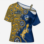 Parramatta Eels NAIDOC Week 2026 Cross Shoulder Shirt Aboriginal Lizard Dot Painting - 50 Years of Deadly