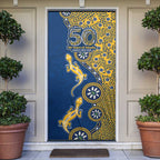 Parramatta Eels NAIDOC Week 2026 Door Cover Aboriginal Lizard Dot Painting - 50 Years of Deadly