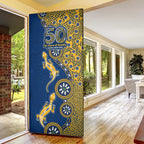 Parramatta Eels NAIDOC Week 2026 Door Cover Aboriginal Lizard Dot Painting - 50 Years of Deadly