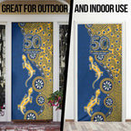 Parramatta Eels NAIDOC Week 2026 Door Cover Aboriginal Lizard Dot Painting - 50 Years of Deadly